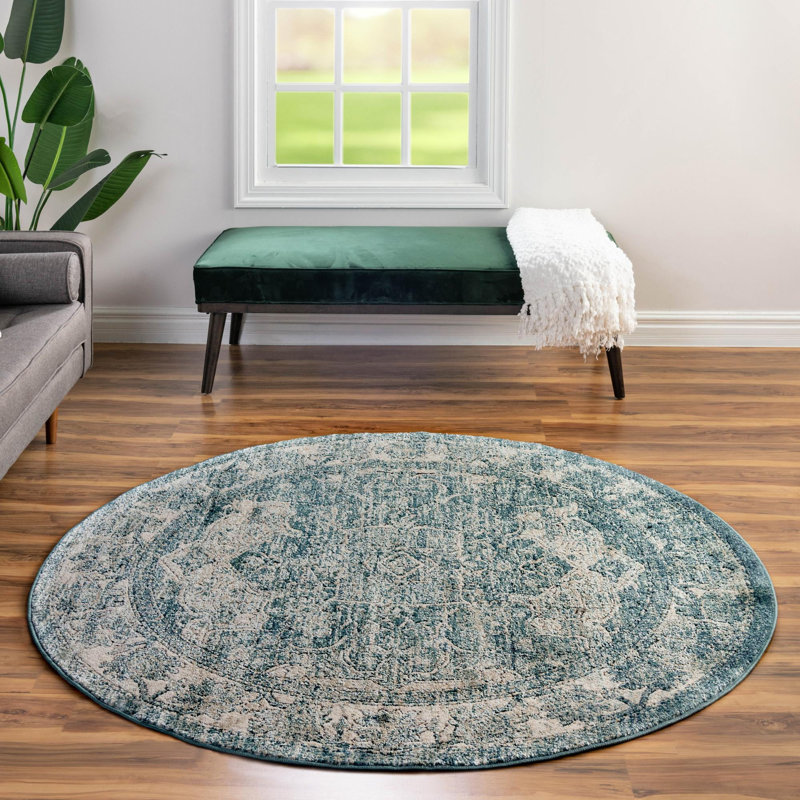 Bungalow Rose Dederang Oriental Blue Area Rug & Reviews Wayfair